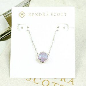 Kendra Scott Jaxon Necklace Amethyst Dichroic SLV